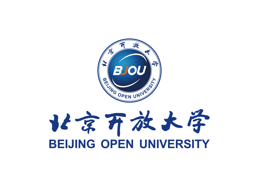 北京开放大学校徽标志矢量图