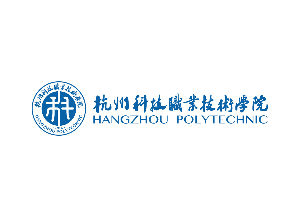 杭州科技职业技术学院校徽标志矢量图