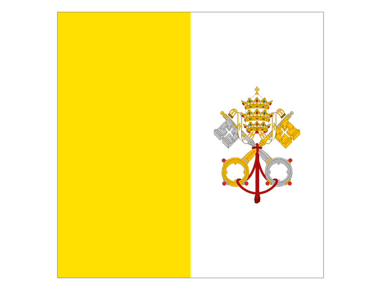 梵蒂冈国旗矢量图