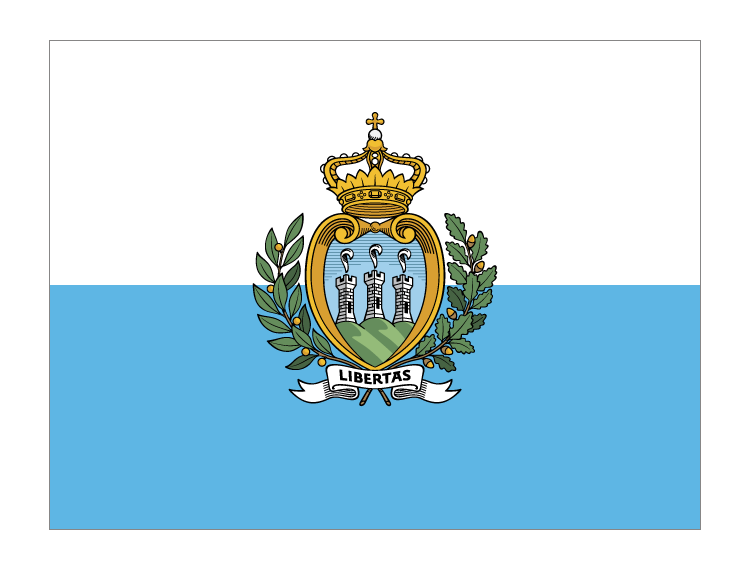 圣马力诺国旗矢量图
