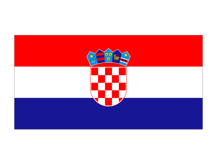 克罗地亚国旗矢量图