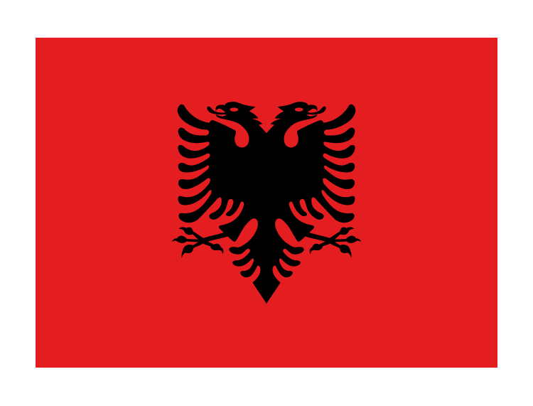阿尔巴尼亚国旗矢量图