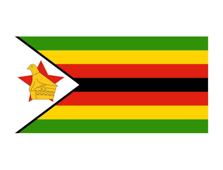 津巴布韦国旗矢量图