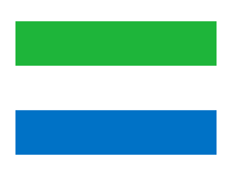 塞拉利昂国旗矢量图