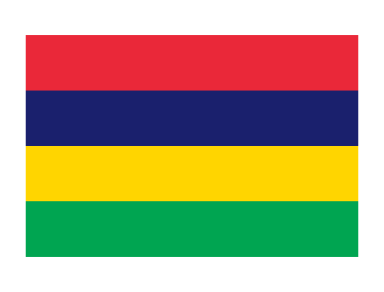 毛里求斯国旗矢量图