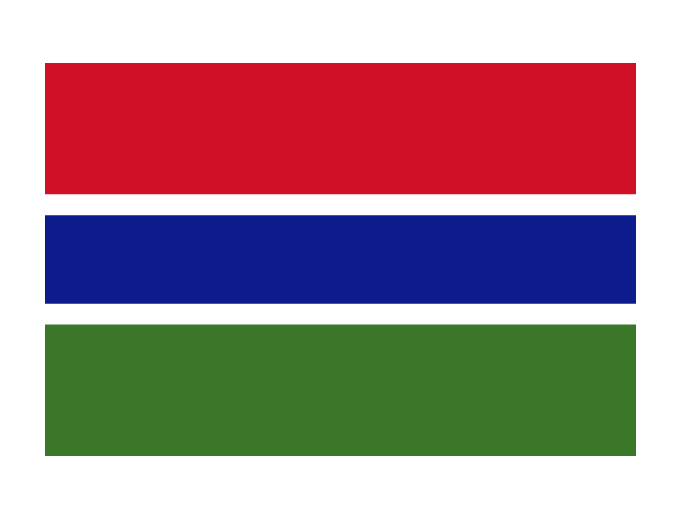 冈比亚国旗矢量图