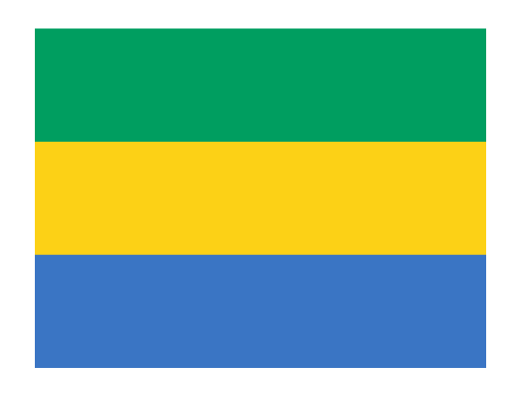 加蓬国旗矢量图
