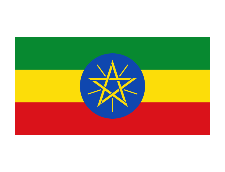 埃塞俄比亚国旗矢量图