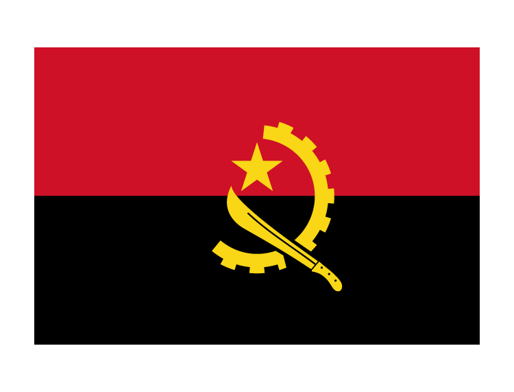 安哥拉国旗矢量图