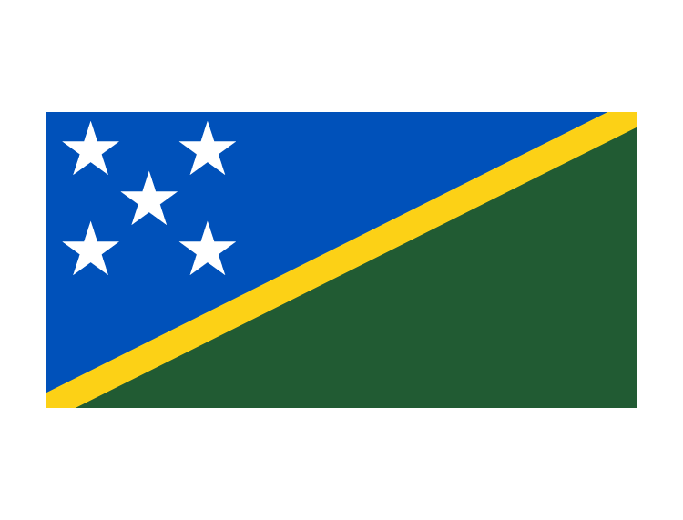 所罗门群岛国旗矢量图