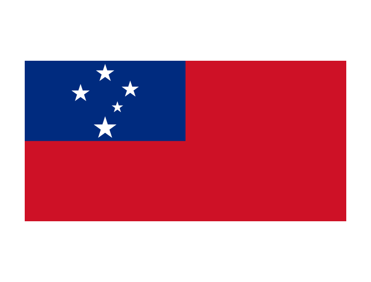 萨摩亚国旗矢量图