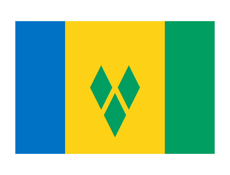 圣文森特和格林纳丁斯国旗矢量图