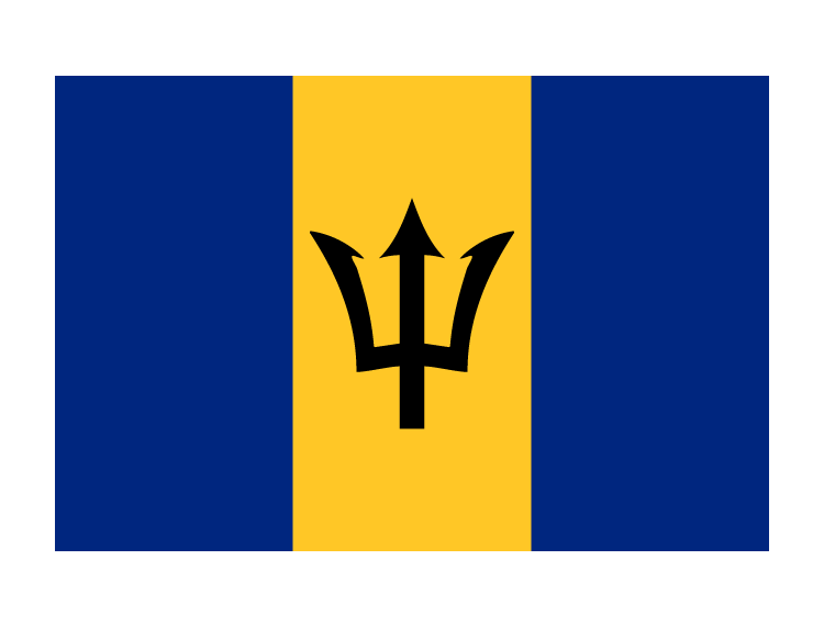 巴巴多斯国旗矢量图