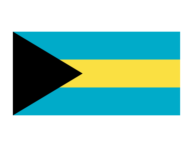 巴哈马国旗矢量图