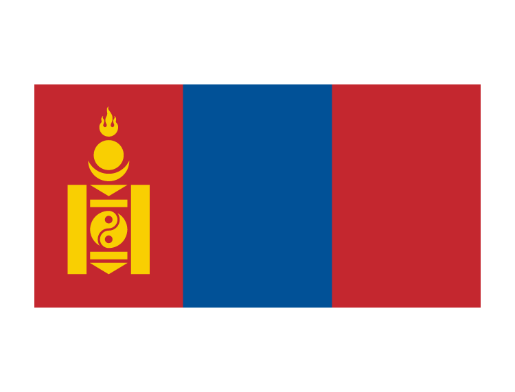 蒙古国旗矢量图