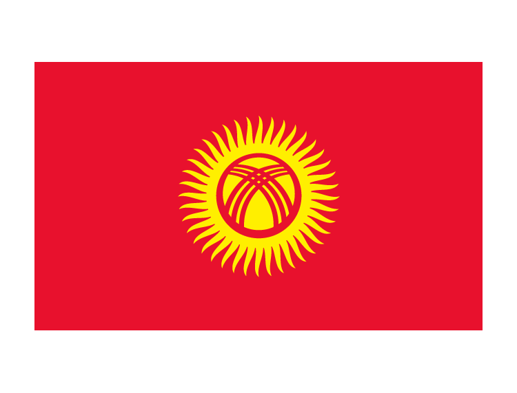 吉尔吉斯斯坦国旗矢量图