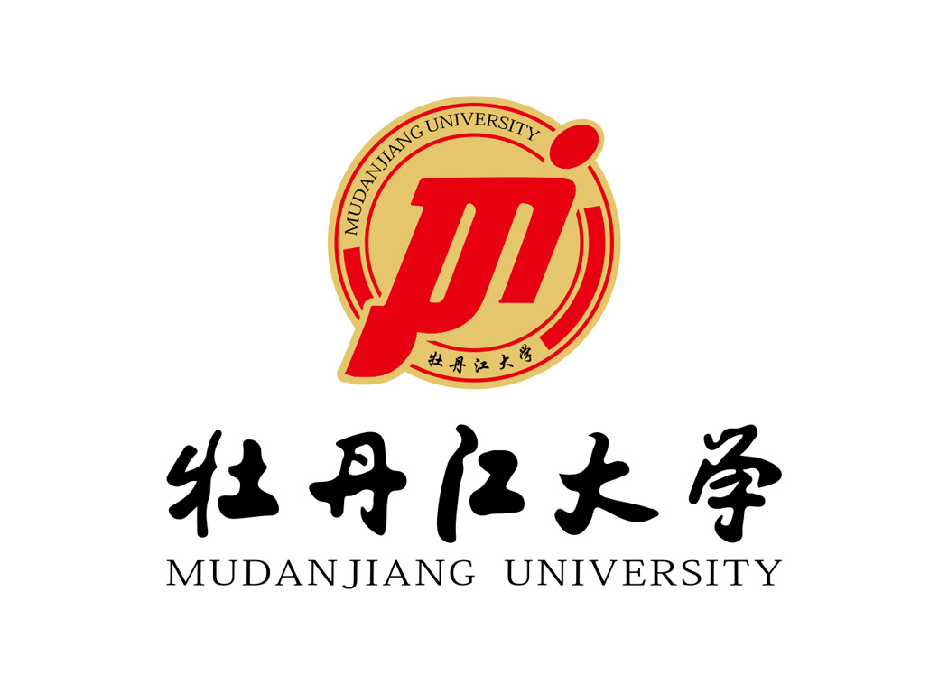 牡丹江大学校徽标志矢量图