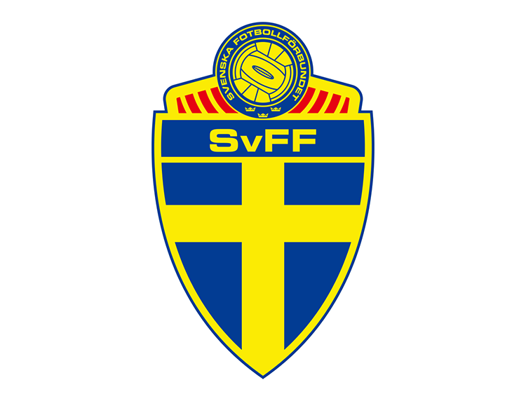 瑞典国家足球队队徽标志矢量图