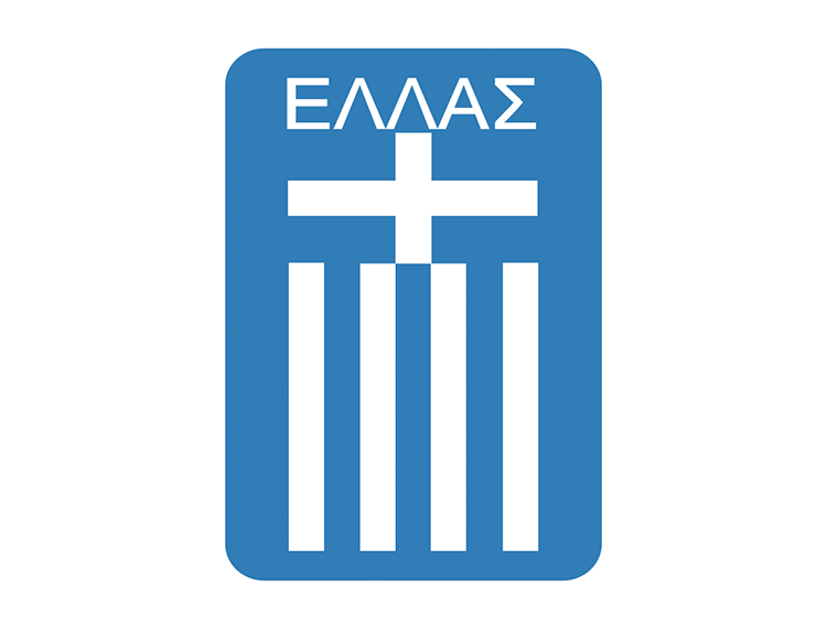 希腊国家足球队队徽标志矢量图