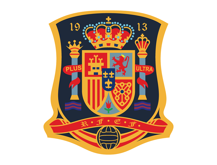 西班牙国家足球队队徽标志矢量图
