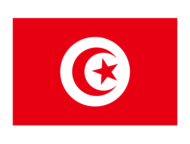 突尼斯国旗矢量图