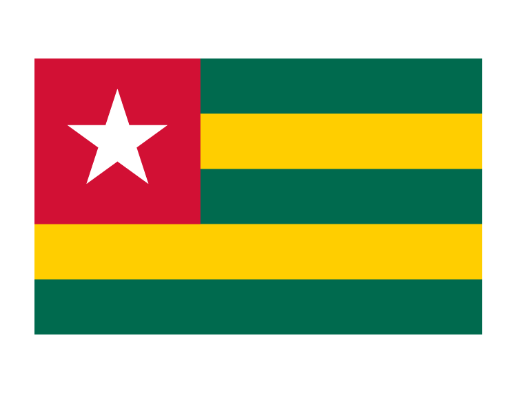 多哥国旗矢量图
