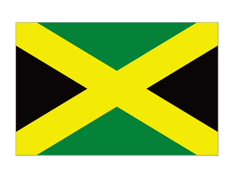 牙买加国旗矢量图