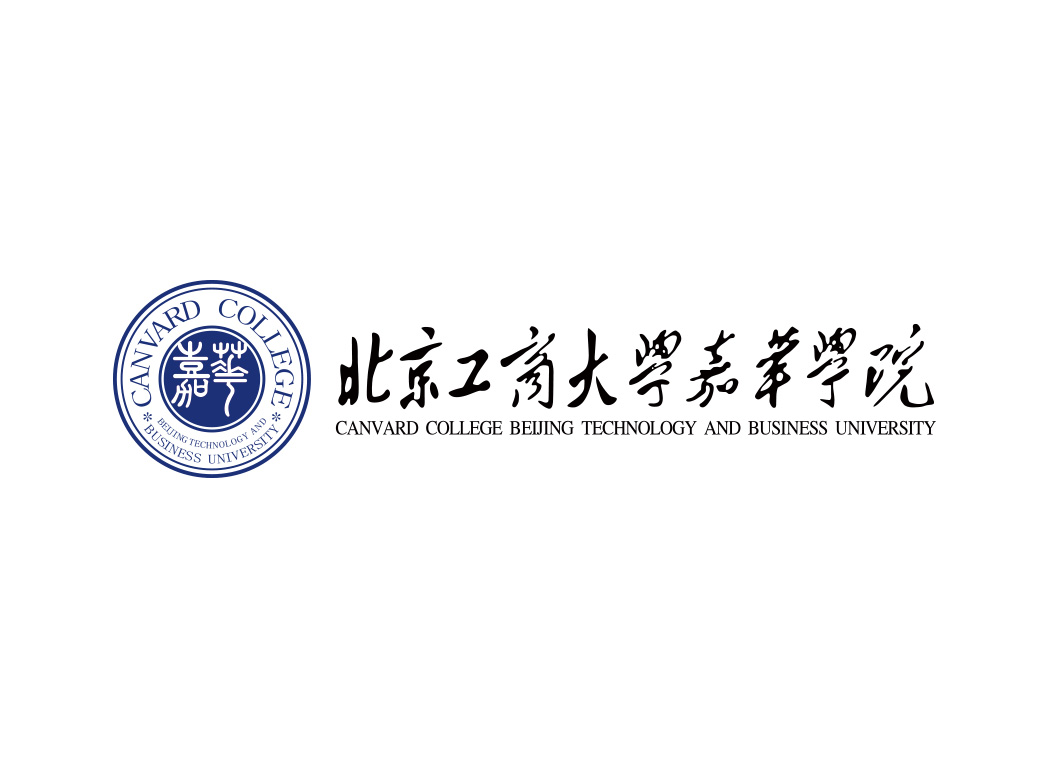 北京工商大学嘉华学院校徽标志矢量图