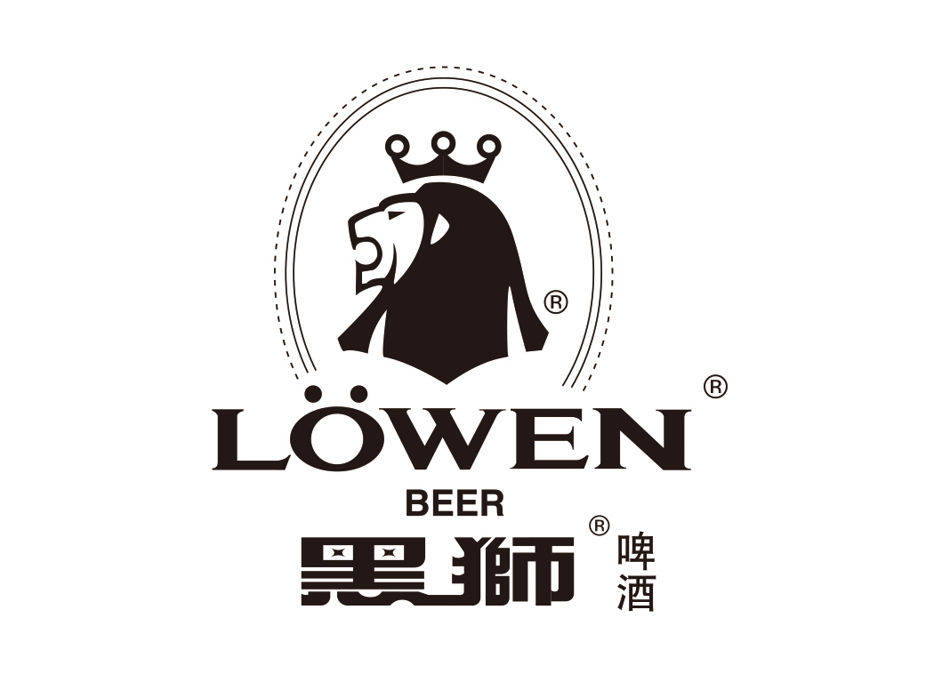 黑狮啤酒logo标志矢量图