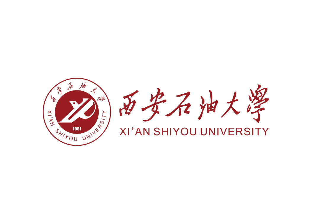 西安石油大学校徽标志矢量图