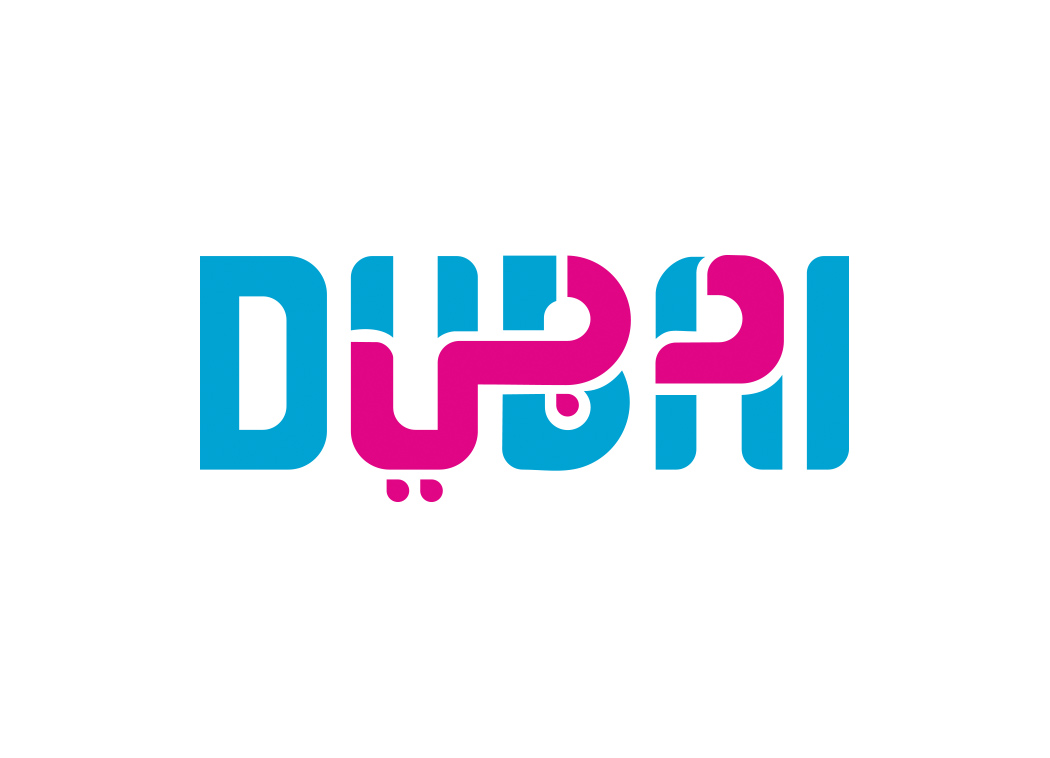 迪拜(Dubai)城市旅游形象logo矢量图